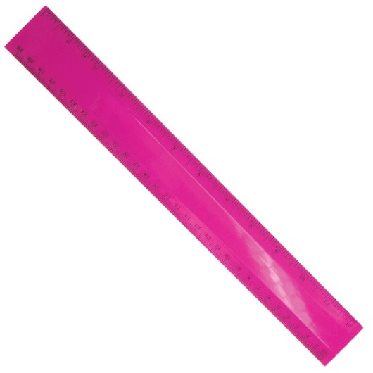 Plastic Rulers Pink